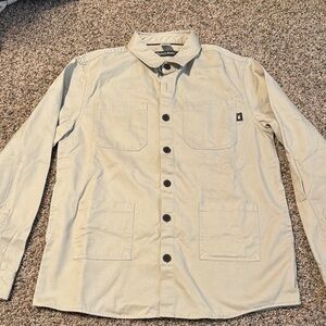 Dutch Bros Tan Lightweight Shirt Jacket Casual Style
